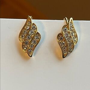 Napier Elegant Screw Back Gold Tone Earrings